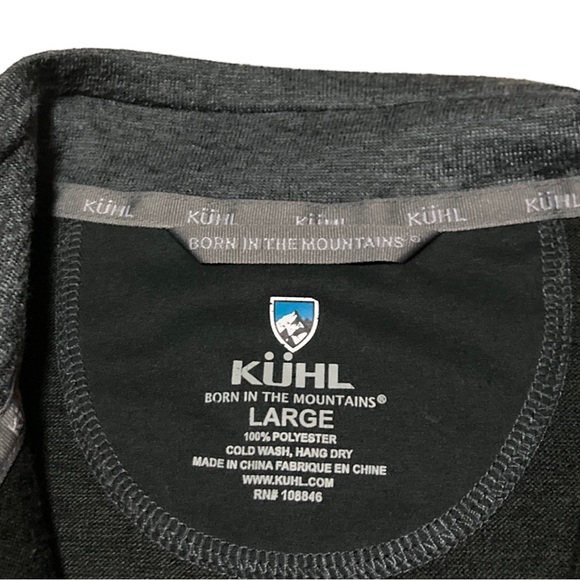 KüHL Ryzer 1/4 Zip Pullover Sweatshirt Men’s size Large in Koal / Black - Picture 3 of 8
